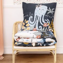 Copripiumino e una federa bambino cotone (140 cm) Octopia Biancheria Da Letto Bambini