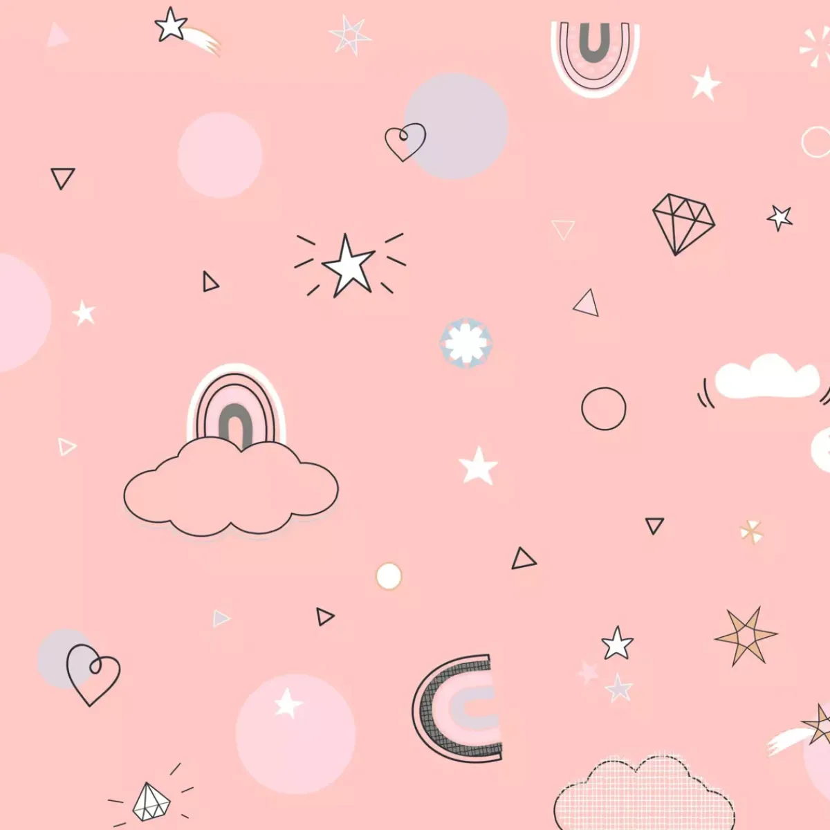 Copripiumino e una federa quadrata cotone (140 x 200 cm) Unicorno Biancheria Da Letto Bambini