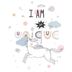 Copripiumino e una federa quadrata cotone (140 x 200 cm) Unicorno Biancheria Da Letto Bambini