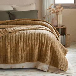 Outlet Copripiumino in cotone trapuntato (220 x 240 cm) Lena Copriletti, Trapuntine E Runner Letto