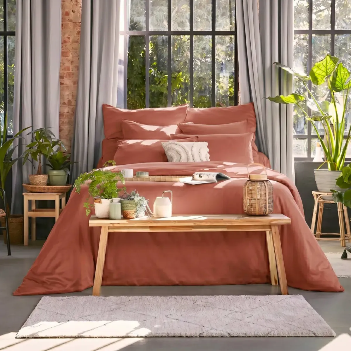 New Copripiumino in lyocell Tencel™ lavato (260 x 240 cm) Olivia Copripiumini|Completi Letto