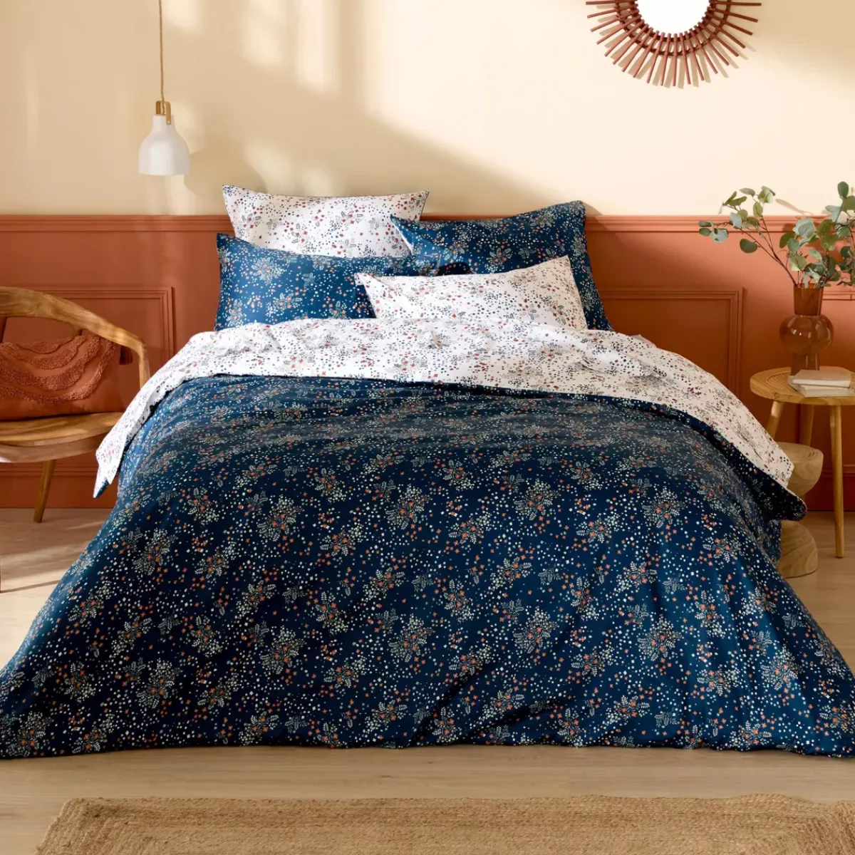 Best Copripiumino in raso di cotone Lilou navy Copripiumini