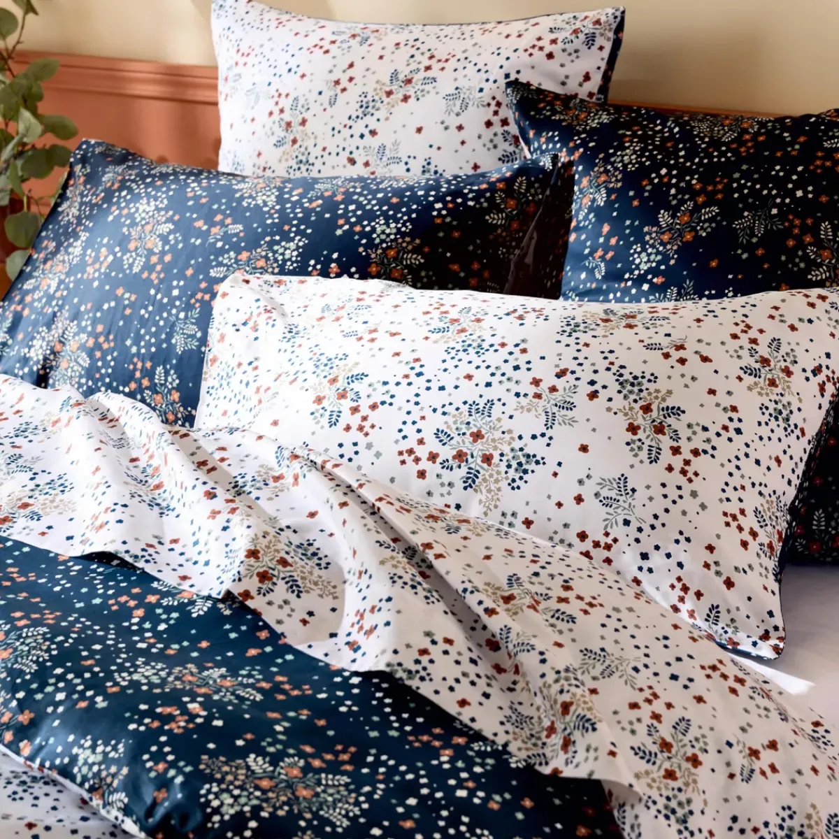 Best Copripiumino in raso di cotone Lilou navy Copripiumini