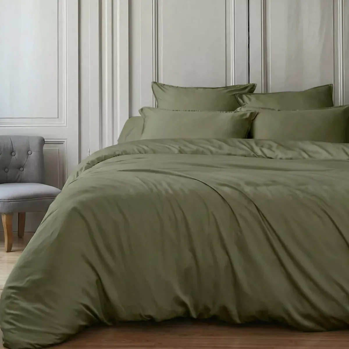 Outlet Copripiumino in satin di bambù (260 x 240 cm) Sienna Copripiumini