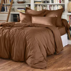 Best Copripiumino percalle di cotone (260 x 240 cm) Cali Marrone Copripiumini