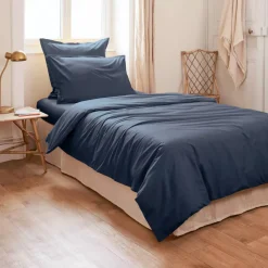 Outlet Copripiumino percalle di cotone (140 x 200 cm) Cali Blu marine Copripiumini