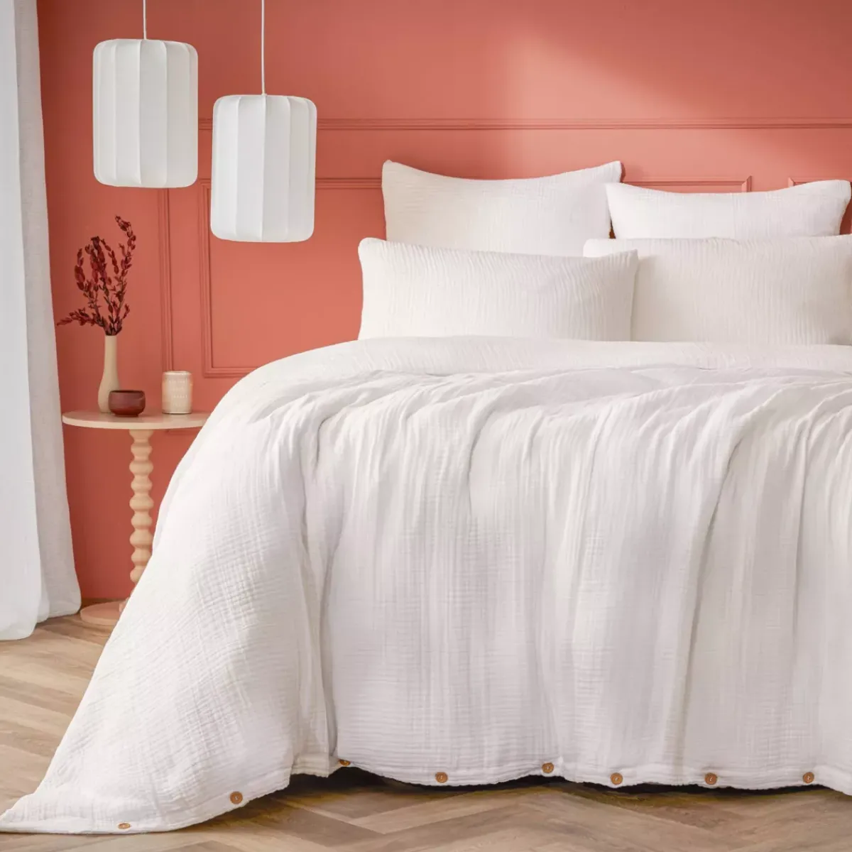 Copripiumino quadrupla garza di cotone (260 x 240 cm) Victoria x Gaïa chantilly Copripiumini