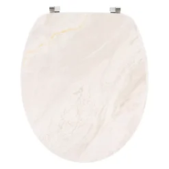 Copriwater in legno effetto marmo 18 pollici Lina Beige