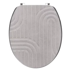 Copriwater in legno 18 pollici Minimalist Beige grigio
