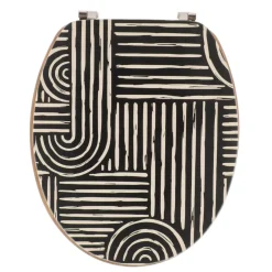 Copriwater WC 18 pollici MDF Ethnic Vibes Nero