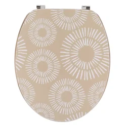 Copriwater WC 18 pollici MDF Ethnic Spirals Beige
