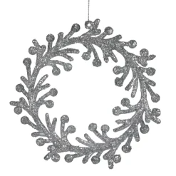 Corona di Natale da appendere Fogliame Argento