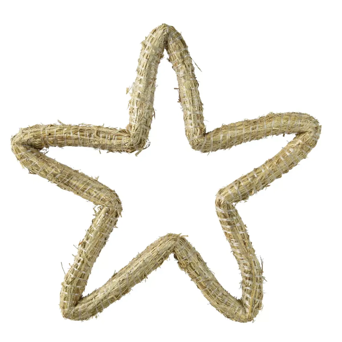 Corona di Natale in paglia (D42 cm) Stella da decorare