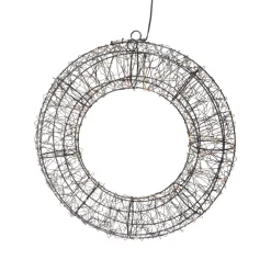 Corona di Natale luminosa 500 micro LED (D38 cm) Star Light Nero e bianco caldo