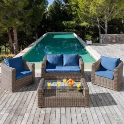 Outlet Cuscini di ricambio per salotto da giardino Calvi 4 posti - Accessori E Cuscini