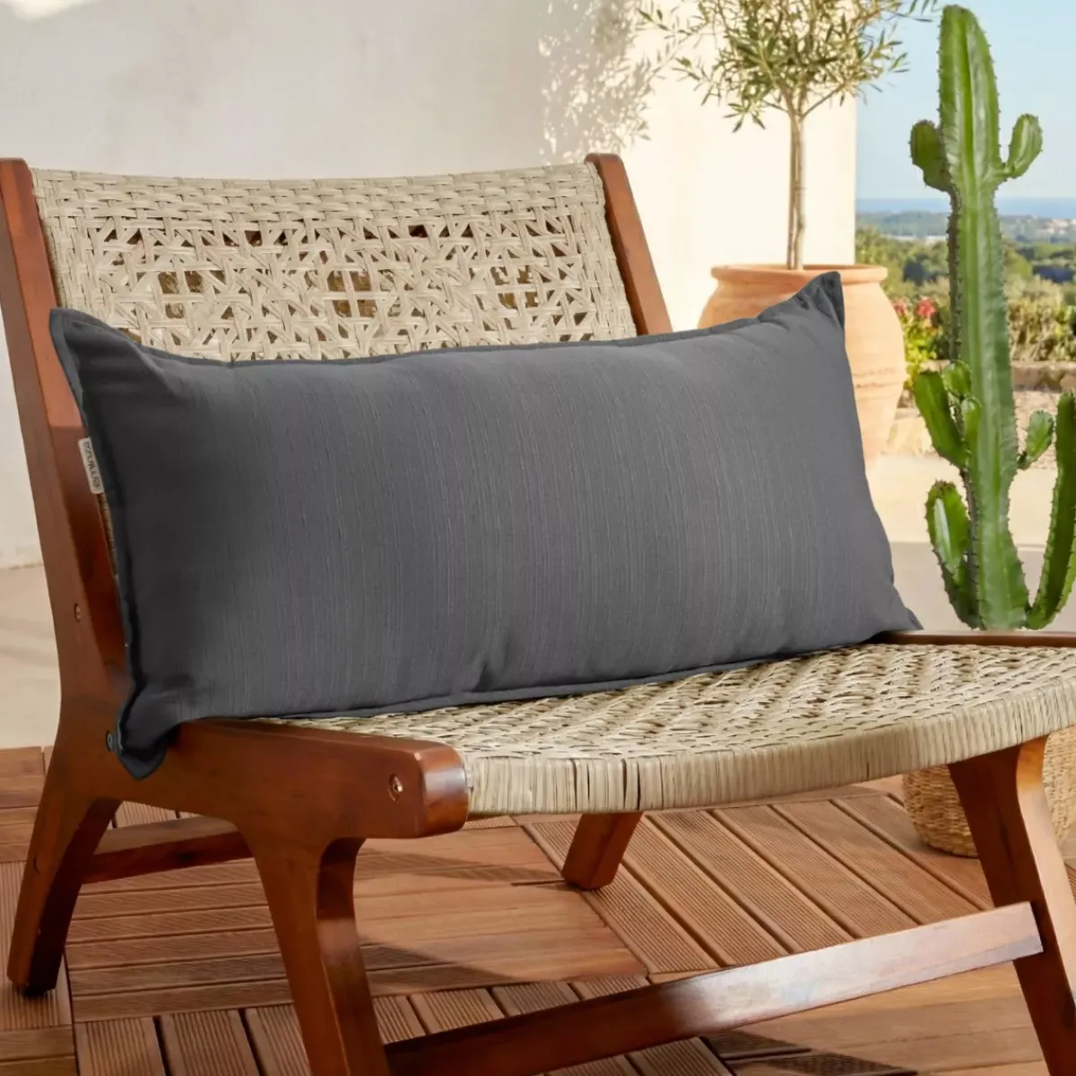 New Cuscino da esterno rettangolare (35 x 70 cm) Sunset Grigio Cuscino Decorativo Per Esterno|Accessori E Cuscini