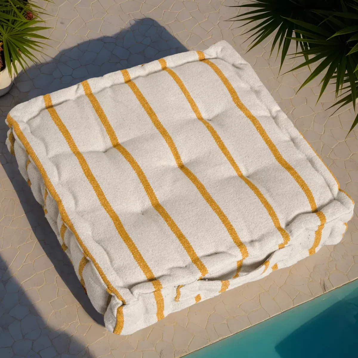 Hot Cuscino da pavimento esterno tela di cotone (45 x 45 cm) Ocealys Cuscino Decorativo Per Esterno|Accessori E Cuscini