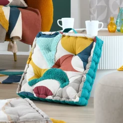 Clearance Cuscino da pavimento in cotone (45 x 45 cm) Blokken Cuscini Da Pavimento