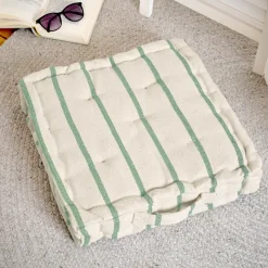 Best Cuscino da terra per esterni in tela di cotone quadrato (45 x 45 cm) Ocealys Cuscino Decorativo Per Esterno|Accessori E Cuscini