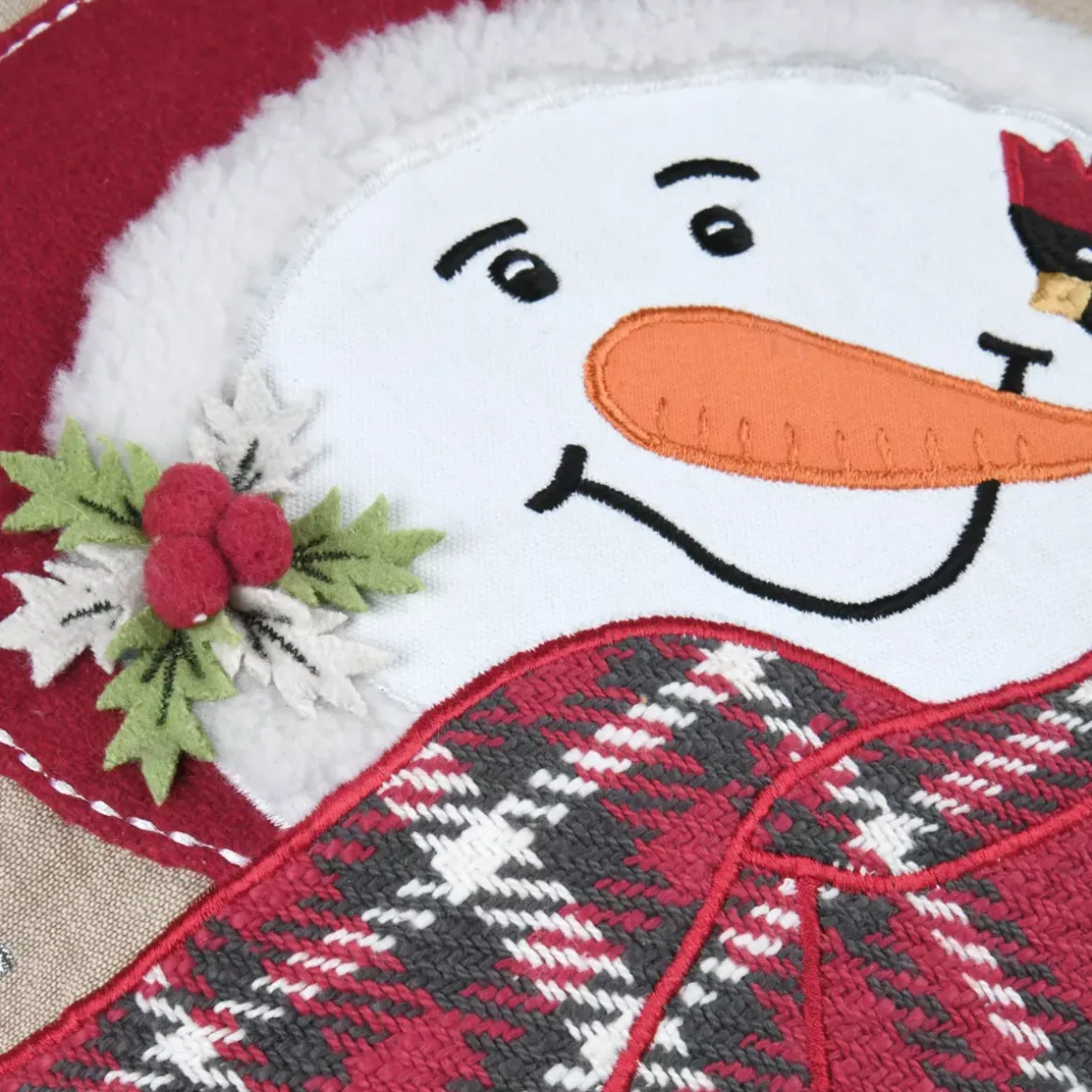 Cuscino di Natale cotone e lana (45 x 45 cm) Winty Rosso