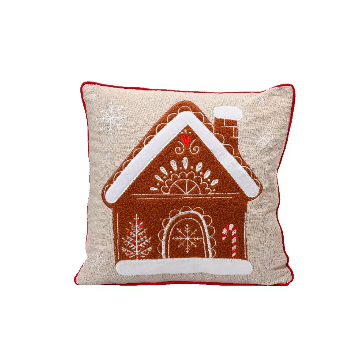Cuscino di Natale quadrato in cotone (45 x 45 cm) Maison Rosso