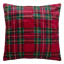 Cuscino di Natale quadrato (45 x 45 cm) Tartan a quadri Verde e rosso