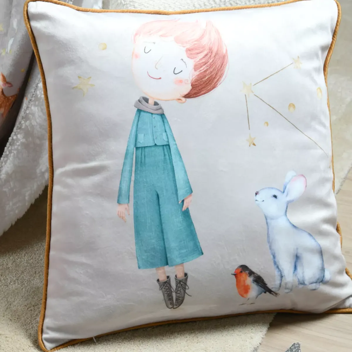 Cuscino per bambini quadrato (50x50 cm) Ferdinand Tessile Arredo Bimbi