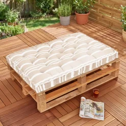 Best Cuscino per pallet da esterno rettangolare (120 x 80 cm) Nautira Bianco Cuscino Decorativo Per Esterno|Accessori E Cuscini