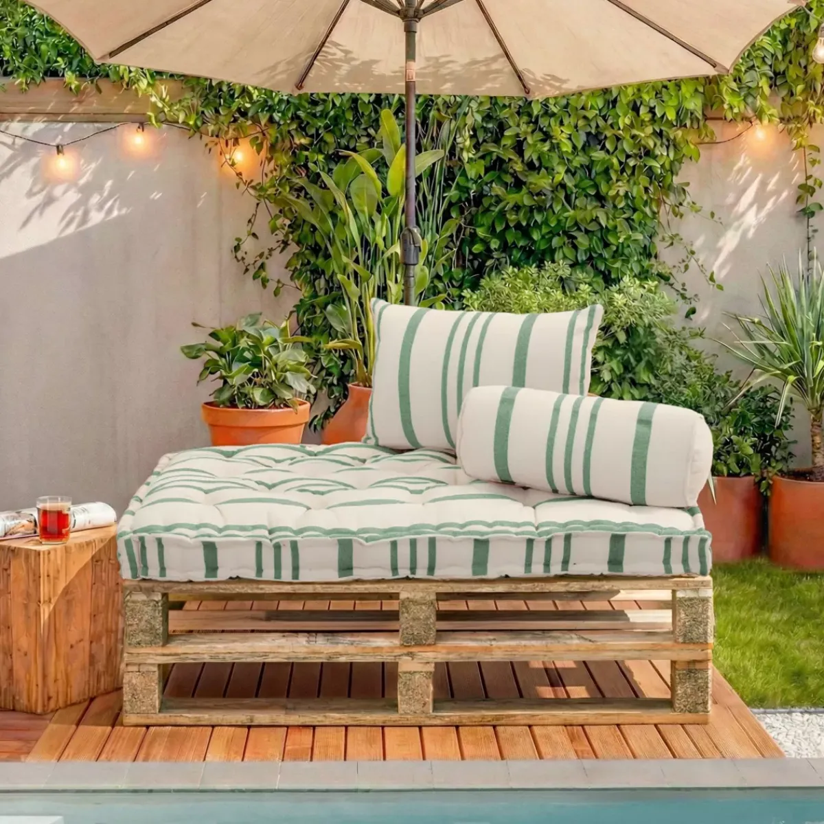 Outlet Cuscino per pallet da esterno rettangolare (120 x 80 cm) Nautira Cuscino Decorativo Per Esterno|Accessori E Cuscini
