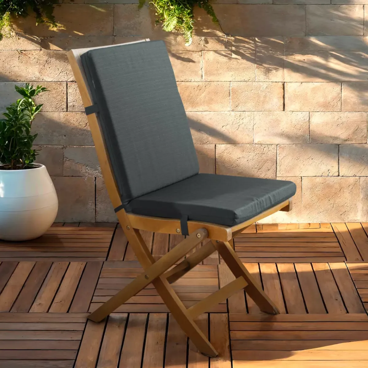 New Cuscino per sedia da esterno con schienale (90 x 40 cm) Sunset Grigio Cuscini Per Sedie E Poltrone|Accessori E Cuscini