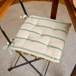 Clearance Cuscino per sedia da esterno in tela di cotone (40 x 40 cm) Ocealys Cuscini Per Sedie E Poltrone|Accessori E Cuscini