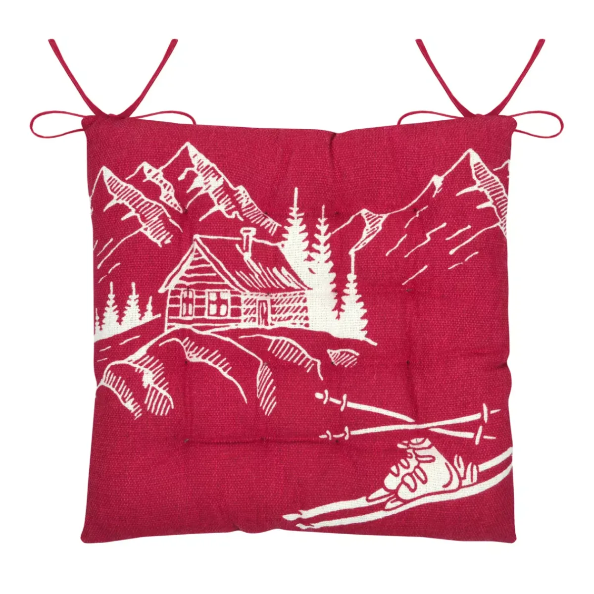 Online Cuscino per sedia quadrato in cotone (38x38 cm) Villard Cuscini Per Sedia