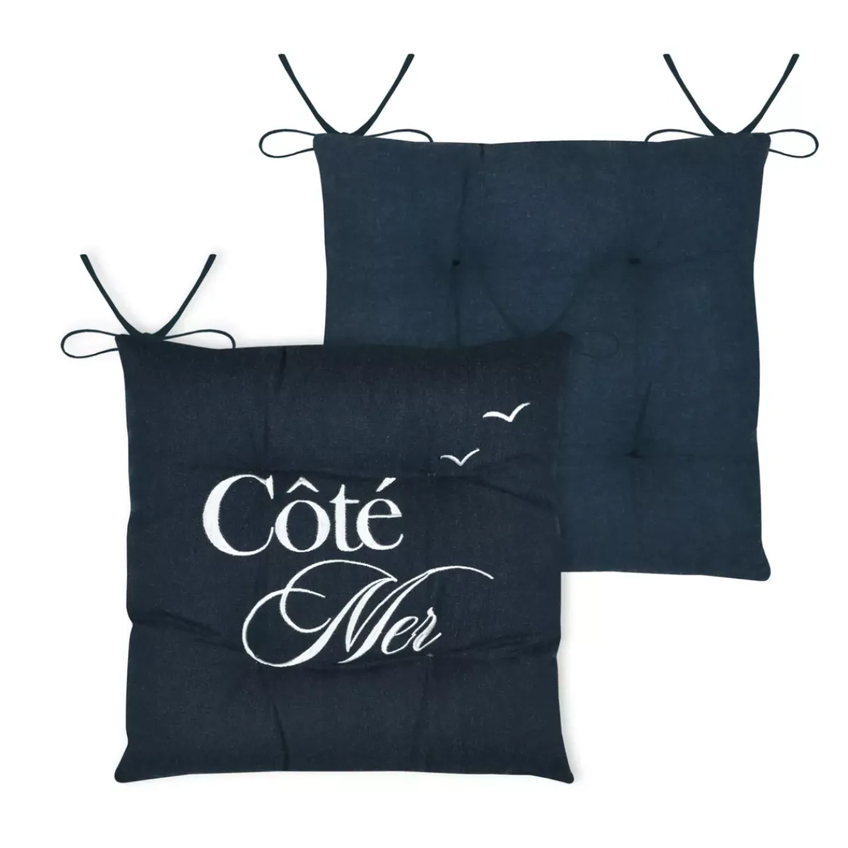 New Cuscino per sedia quadrato in cotone (38x38 cm) Bordemer Cuscini Per Sedia