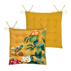 New Cuscino per sedia quadrato in cotone (38x38 cm) Emmy Cuscini Per Sedia