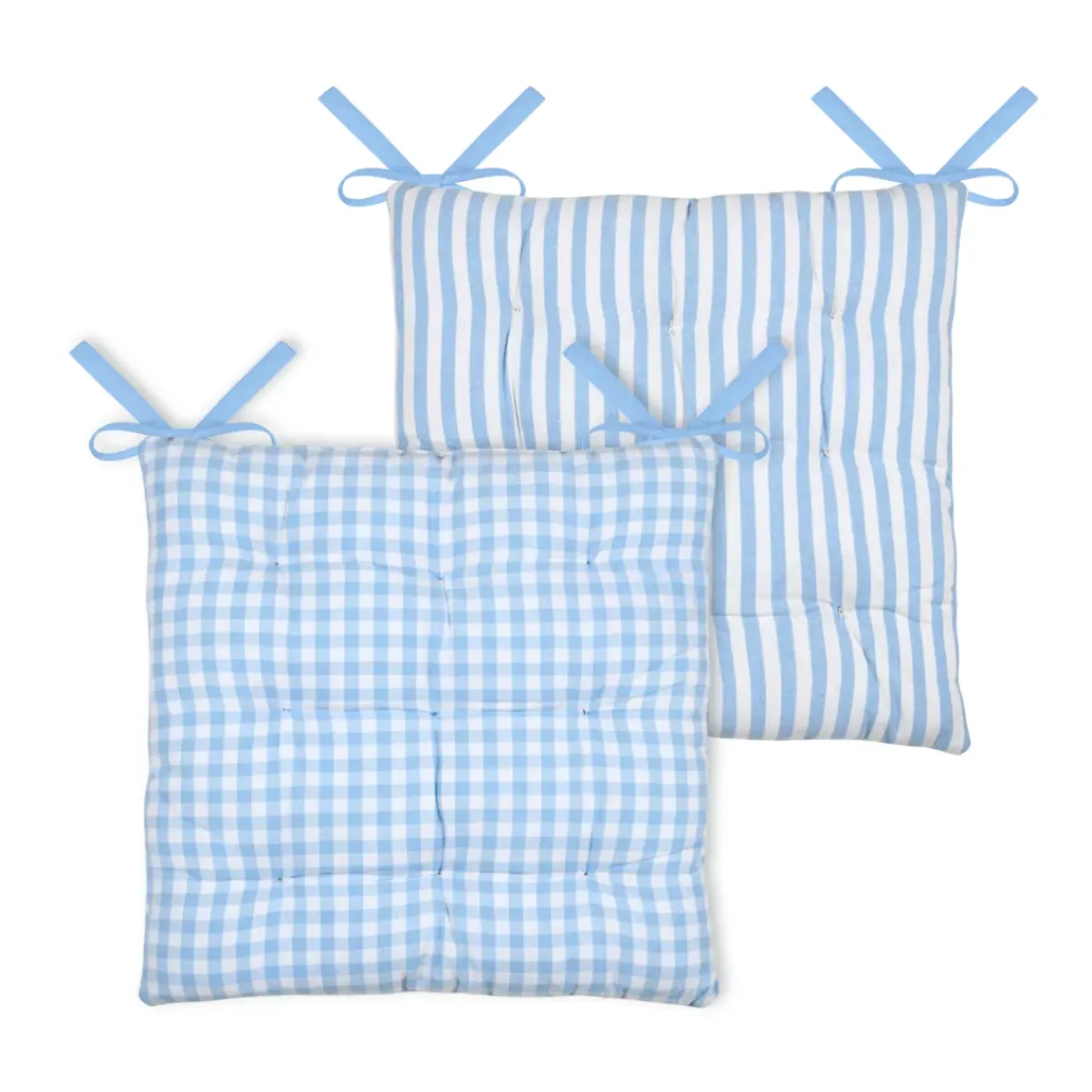 Clearance Cuscino per sedia quadrato in cotone (40 x 40 cm) Bardot Azzurro Cuscini Per Sedia