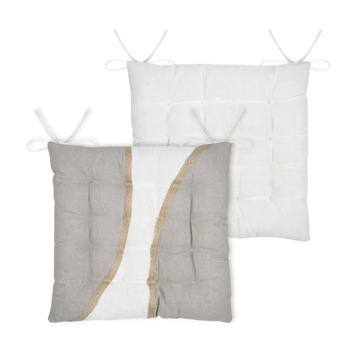 Clearance Cuscino per sedia quadrato in cotone (38 x 38 cm) Blokken Cuscini Per Sedia