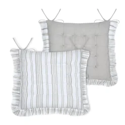 Sale Cuscino per sedia quadrato in cotone (38 x 38 cm) Joséphine Ecrù Cuscini Per Sedia