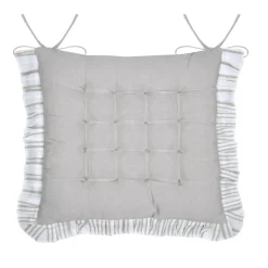 Sale Cuscino per sedia quadrato in cotone (38 x 38 cm) Joséphine Ecrù Cuscini Per Sedia