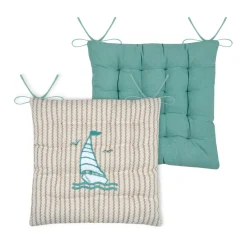 Best Cuscino per sedia quadrato in cotone (38 x 38 cm) Barbados Cuscini Per Sedia