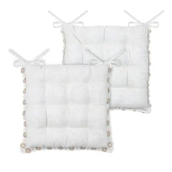 Online Cuscino per sedia quadrato in cotone (38 x 38 cm) Camille Cuscini Per Sedia