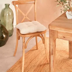 Clearance Cuscino per sedia quadrato (38 x 38 cm) Clem lino Cuscini Per Sedia
