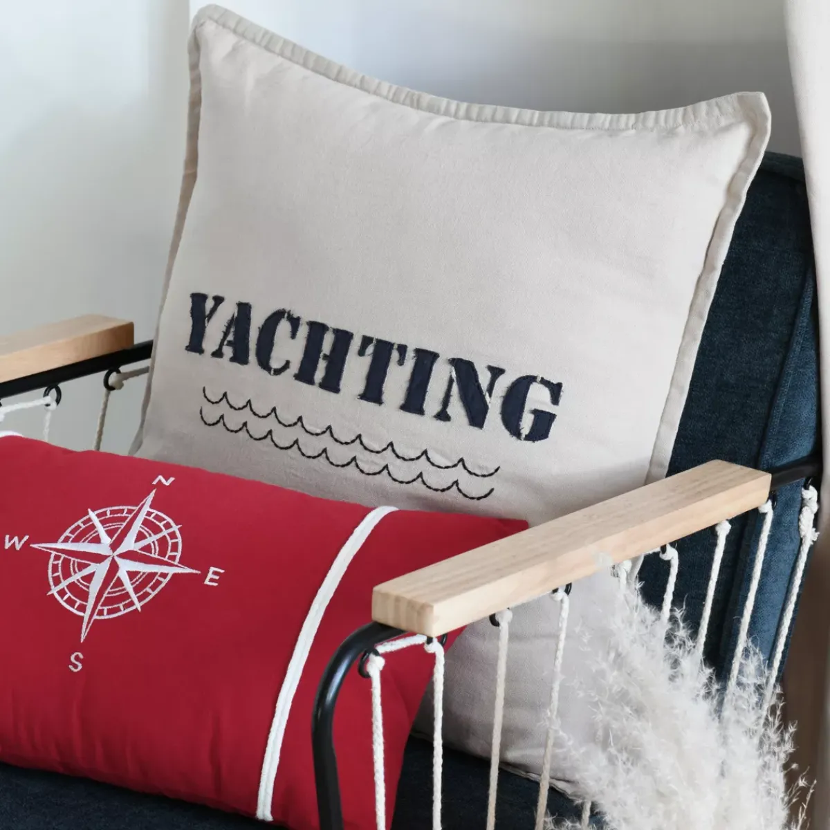 Online Cuscino quadrato di cotone Fregate Cuscini E Fodere
