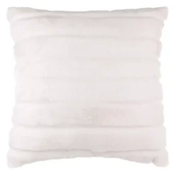 Cuscino quadrato ecopelliccia (45 cm) Manoir Bianco