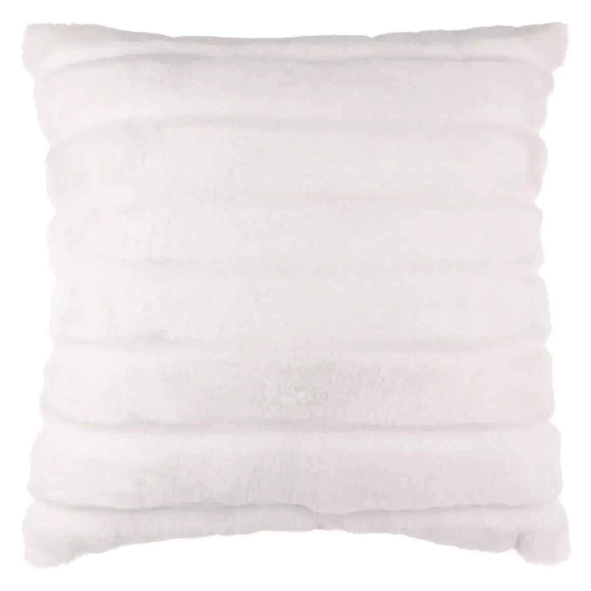 Cuscino quadrato ecopelliccia (45 cm) Manoir Bianco