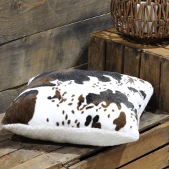 Hot Cuscino quadrato finta pelliccia (40 cm) Mucca Cuscini E Fodere
