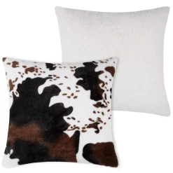 Hot Cuscino quadrato finta pelliccia (40 cm) Mucca Cuscini E Fodere