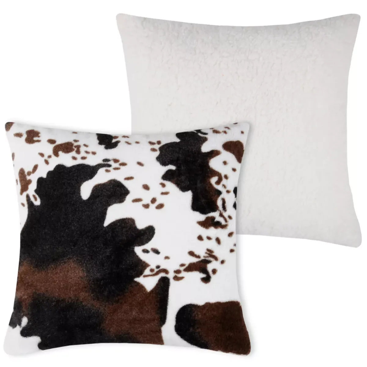 Hot Cuscino quadrato finta pelliccia (40 cm) Mucca Cuscini E Fodere