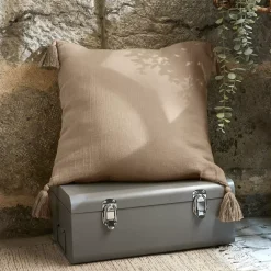Outlet Cuscino quadrato garza di cotone (40 x 40 cm) Gaïa Marrone Cuscini E Fodere