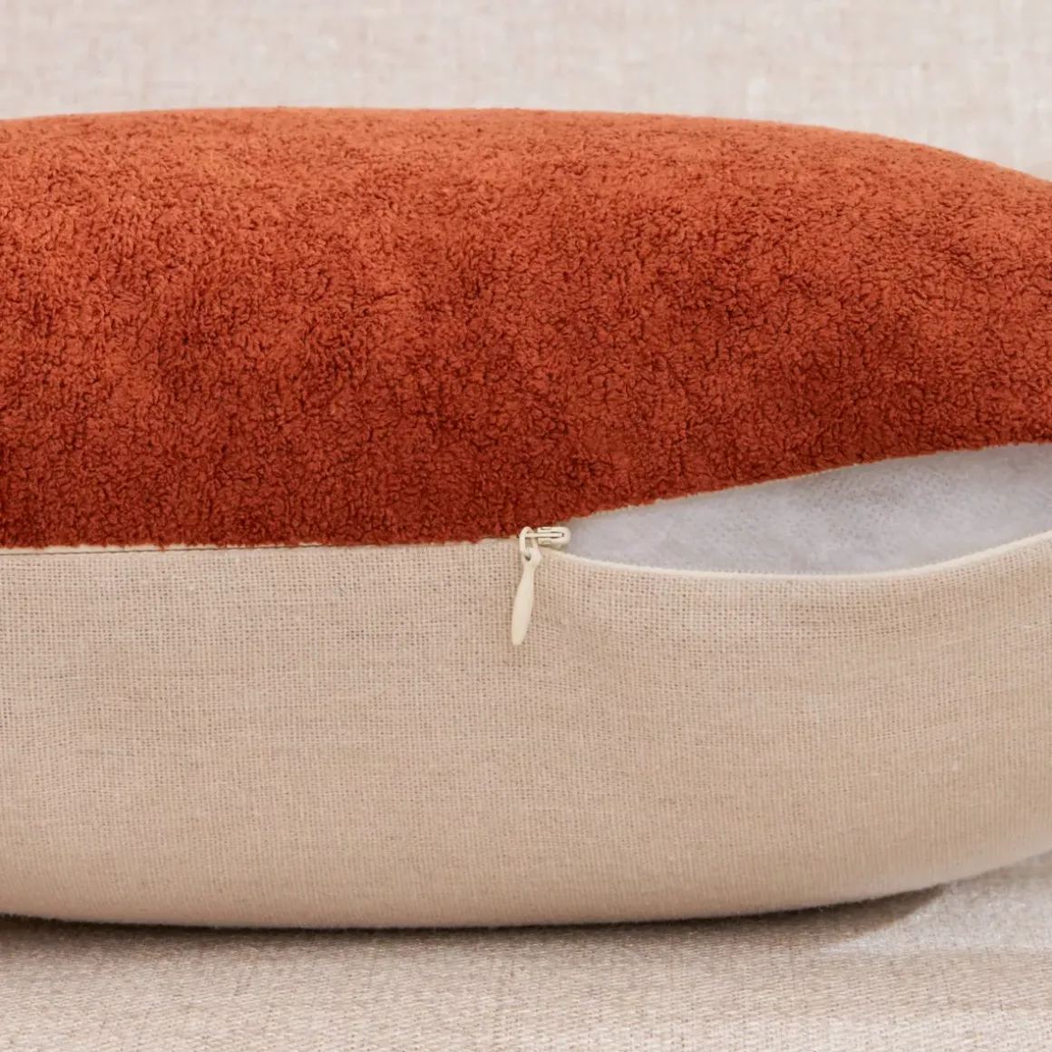 Cuscino quadrato in bouclé (40 x 40 cm) Ava Terracotta