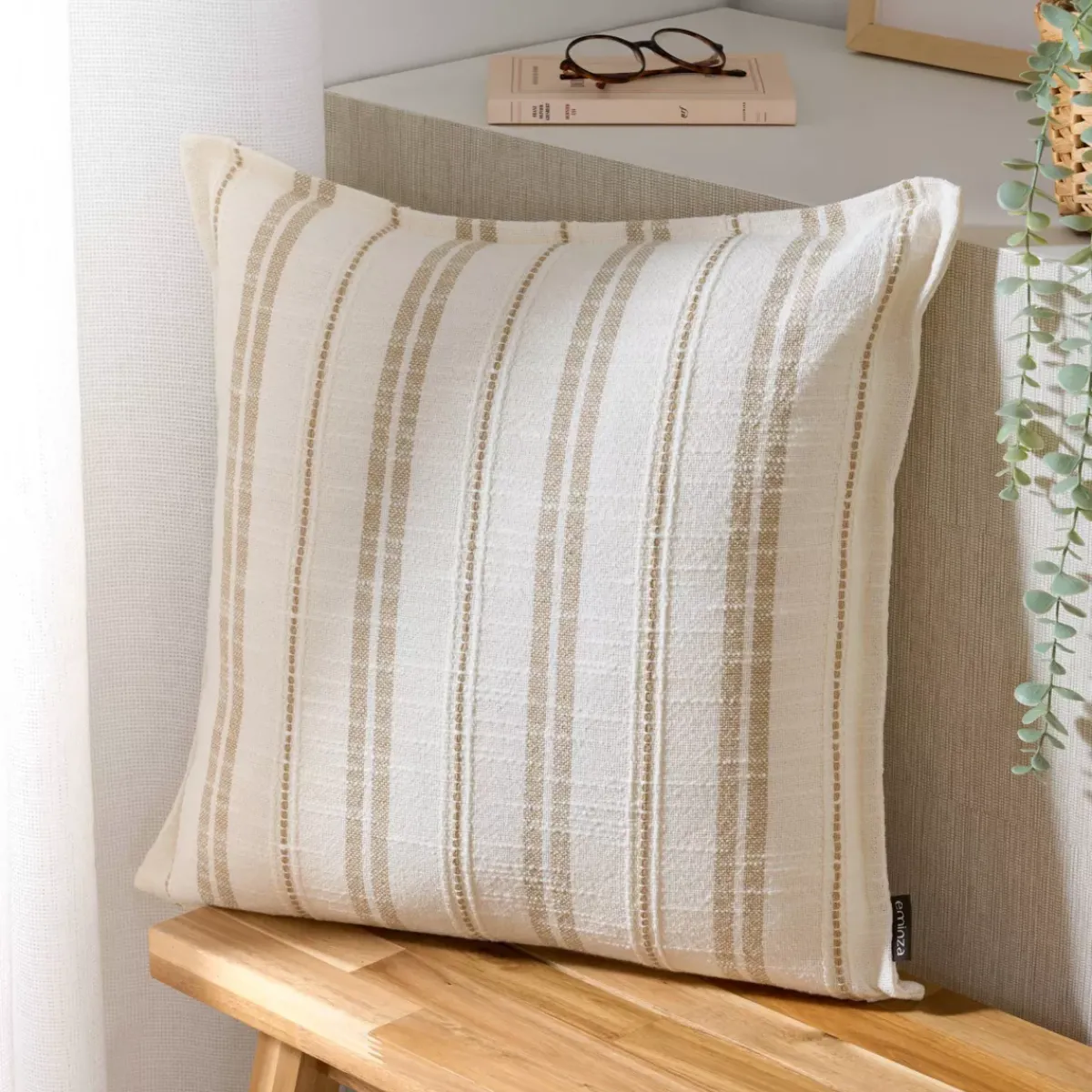 Clearance Cuscino quadrato in cotone testurizzato (50 x 50 cm) Alice Cuscini E Fodere